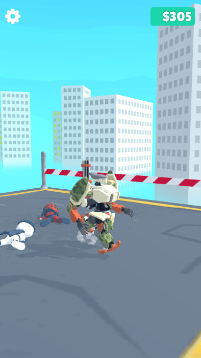 机器人跑酷射击游戏