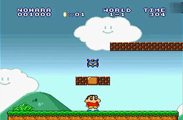 蜡笔小新版超级玛丽游戏