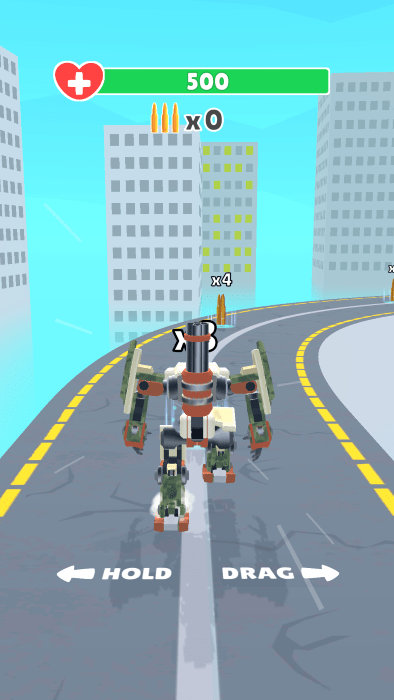 机器人跑酷射击游戏