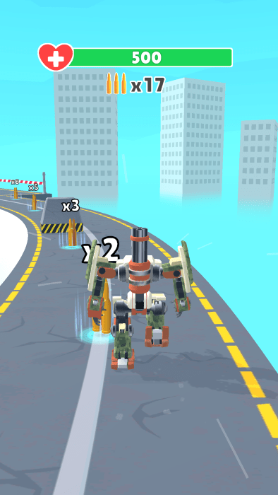 机器人跑酷射击游戏