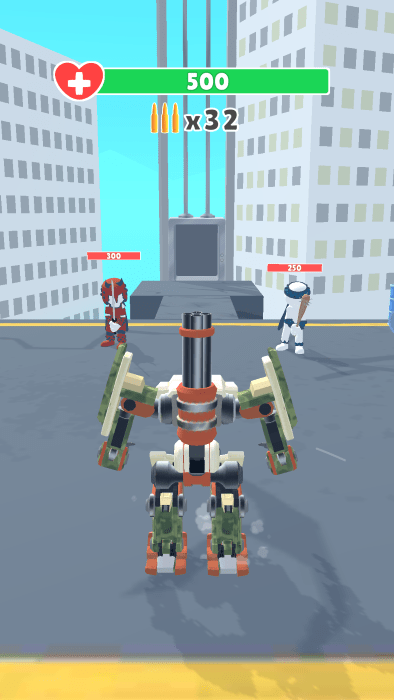 机器人跑酷射击游戏