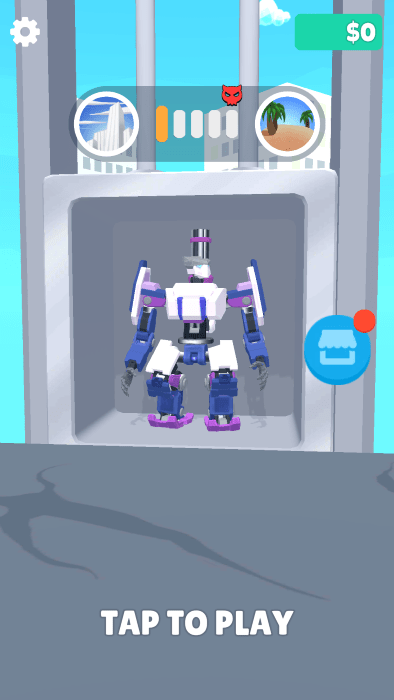 机器人跑酷射击游戏