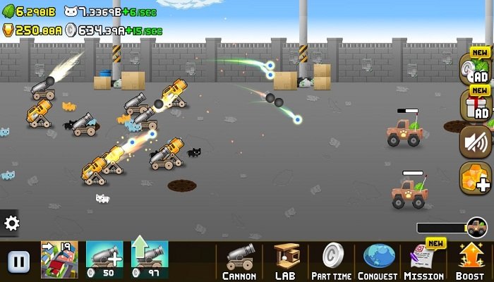 空闲的猫炮最新版(idle cat cannon)