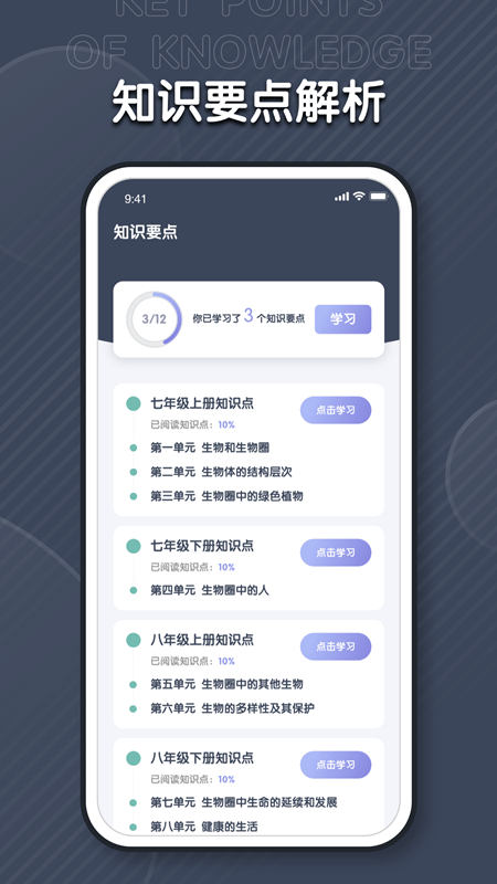 中学生物学习app
