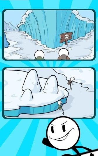 火柴人大逃亡雪山寻宝游戏