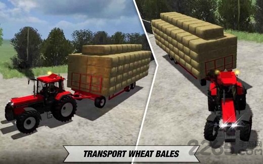 农场动物拖拉机运输游戏