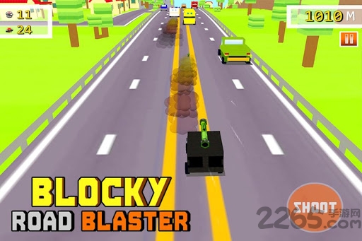 像素道路冲击疯狂赛场手机游戏(Blocky Road Blaster)