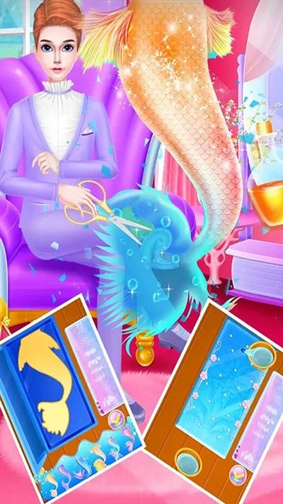 美人鱼公主化妆小游戏