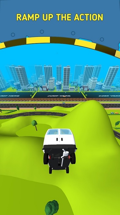 坡道汽车跳跃3手游