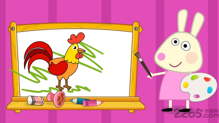 兔宝宝爱画画游戏