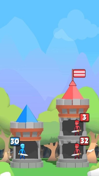 红蓝大对决一起来爬塔游戏