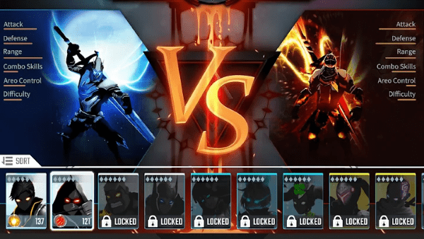 影子传奇火柴人战斗游戏