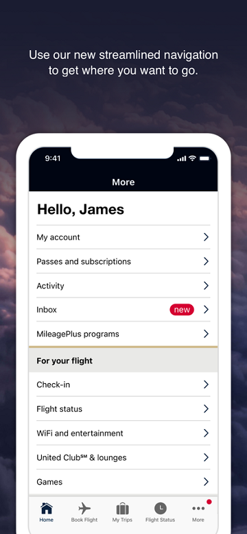 united airlines app