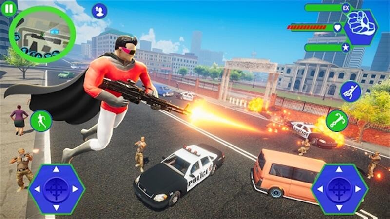 飞行超级英雄城市救援游戏