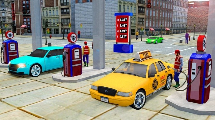 城市出租车模拟驾驶员游戏(taxi car game)