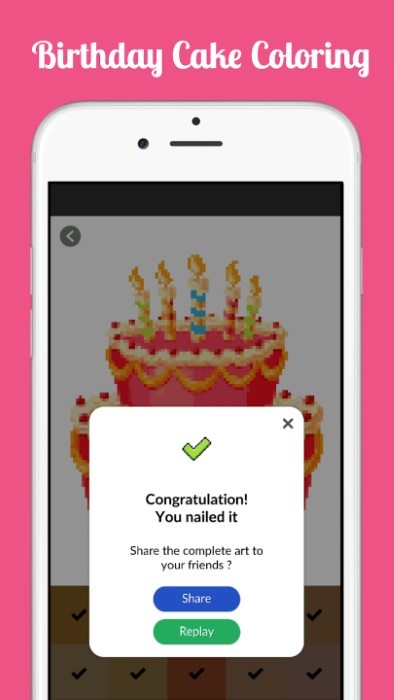 生日蛋糕涂色游戏